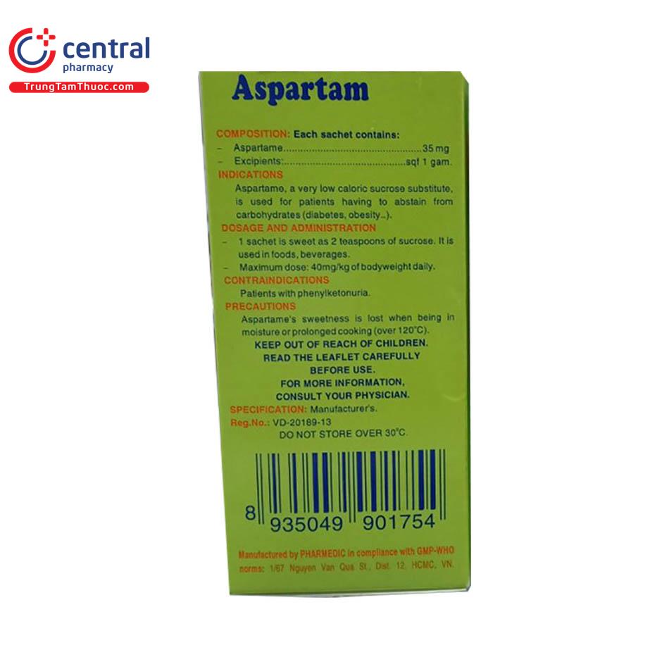 aspartam pharmedic 5 J3340