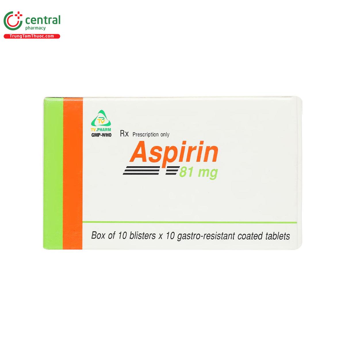 aspirin 81mg tv pharma 3 D1701