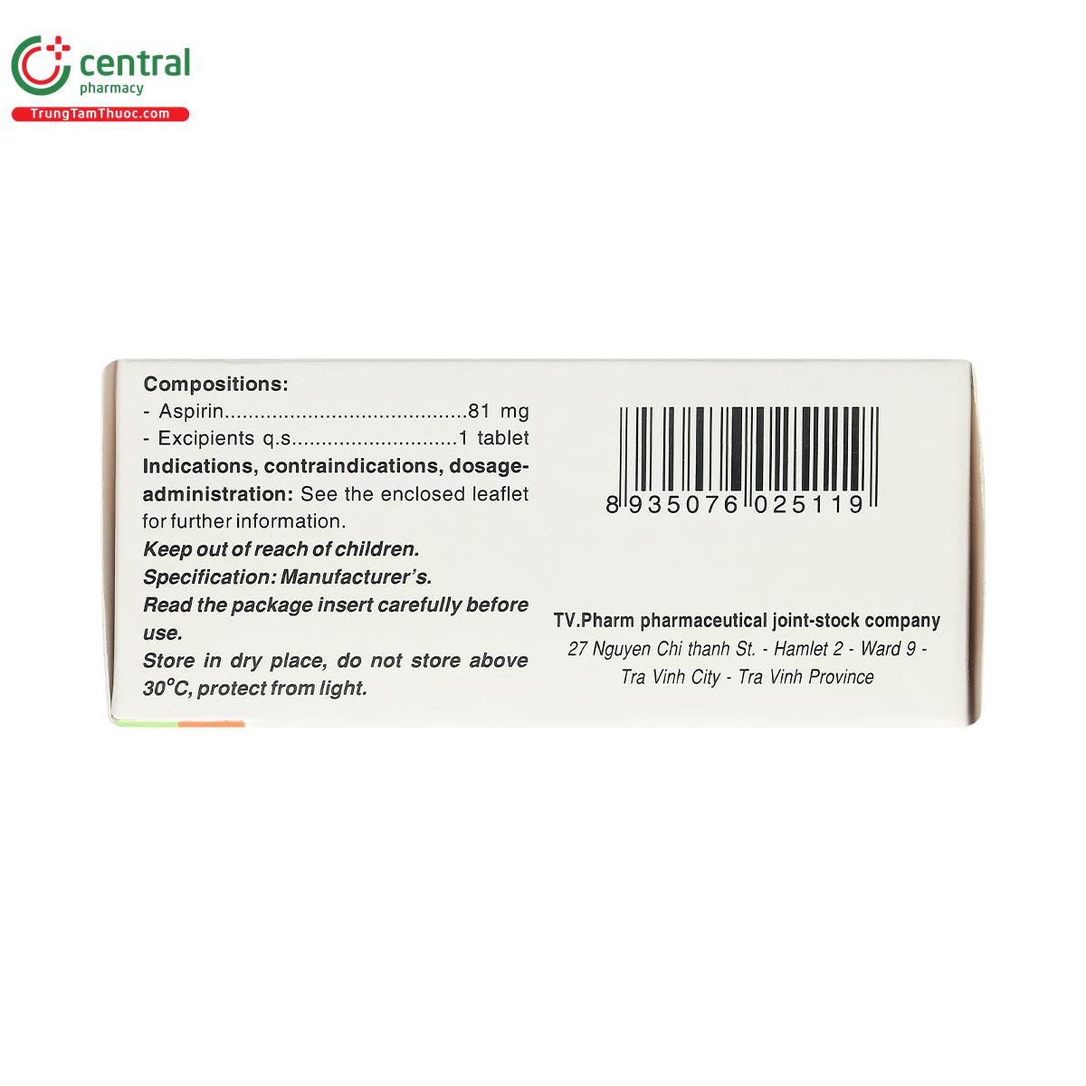 aspirin 81mg tv pharma 5 E1874