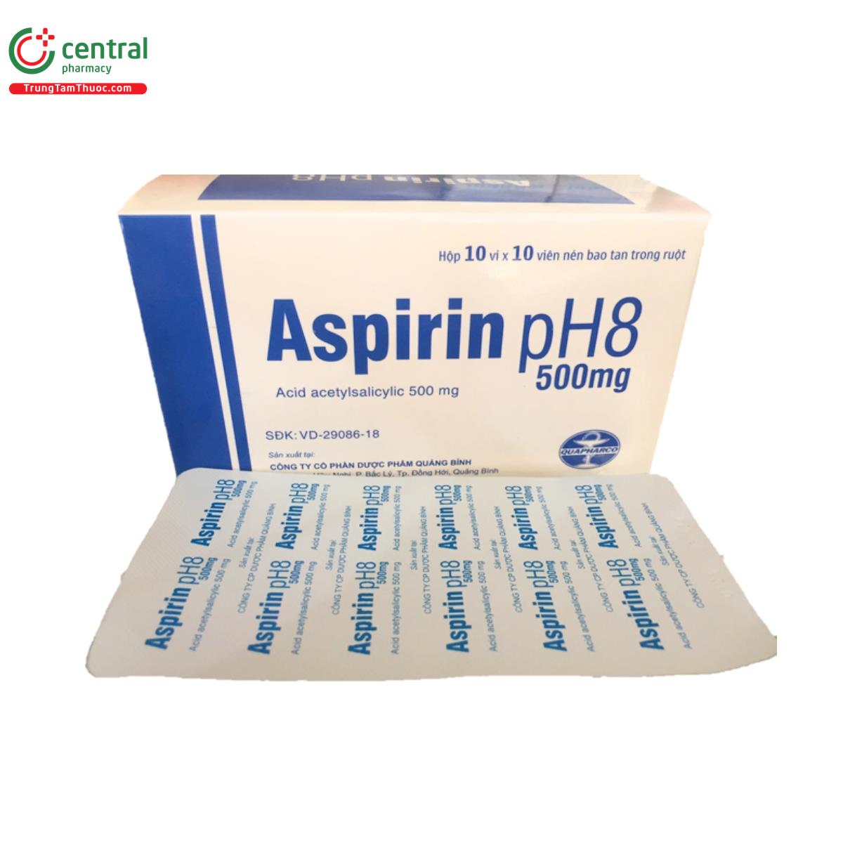 aspirin ph8 500mg quapharco 2 L4252