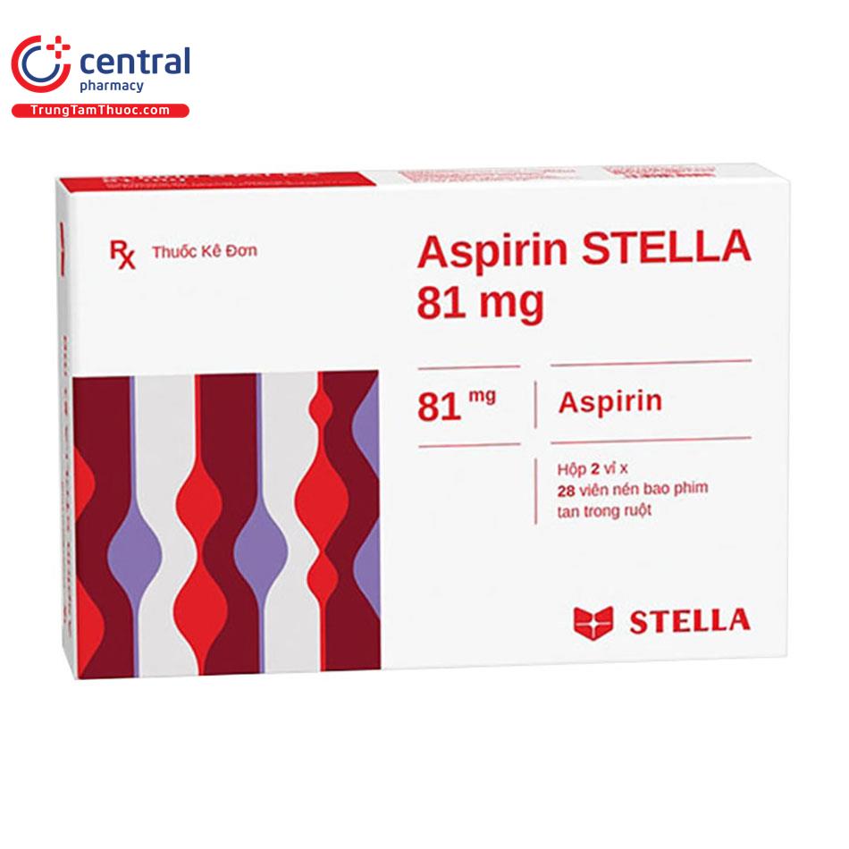 CHÍNH HÃNG] Thuốc Aspirin STELLA 81mg - Dự phòng nhồi máu cơ tim