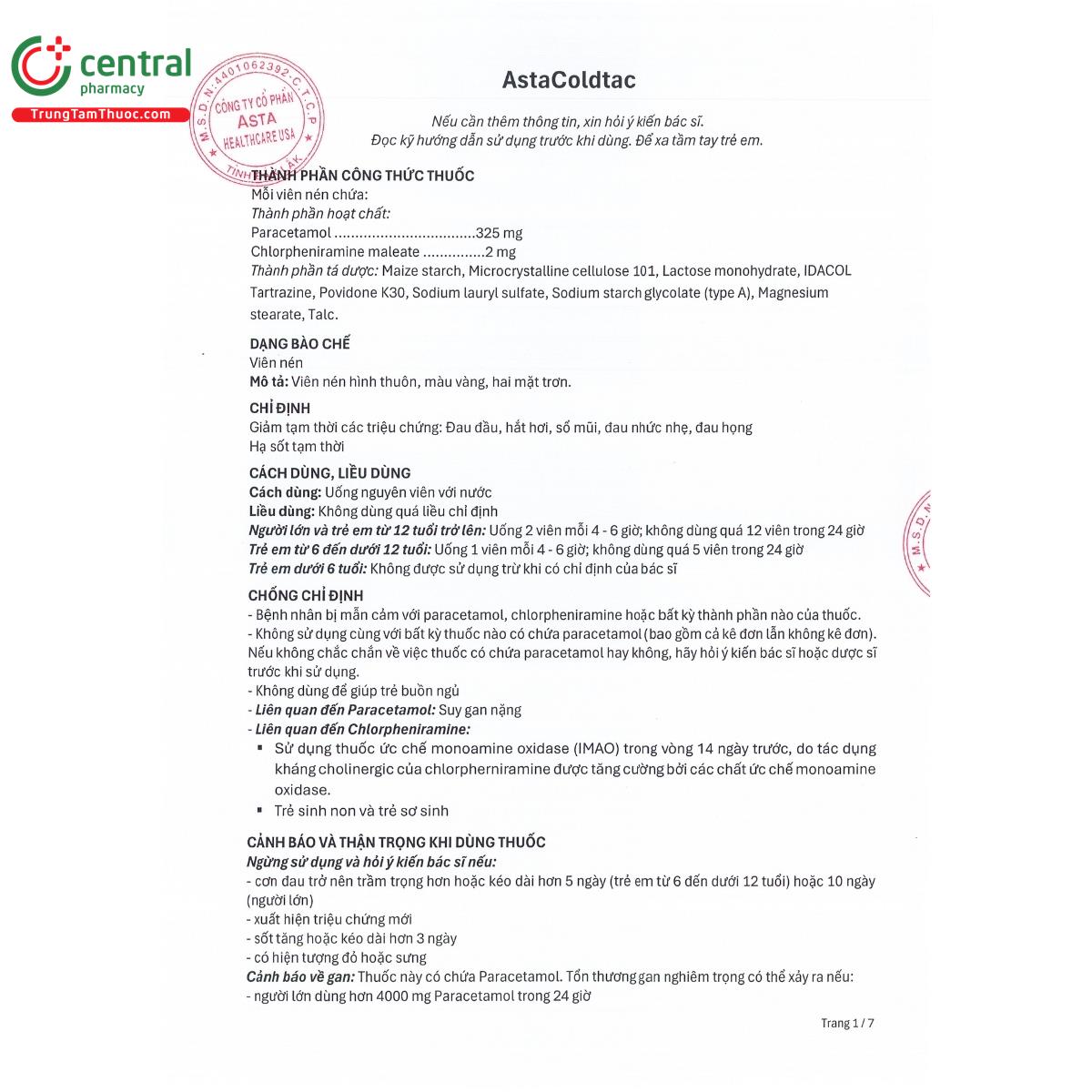 astacoldtac 10 V8471