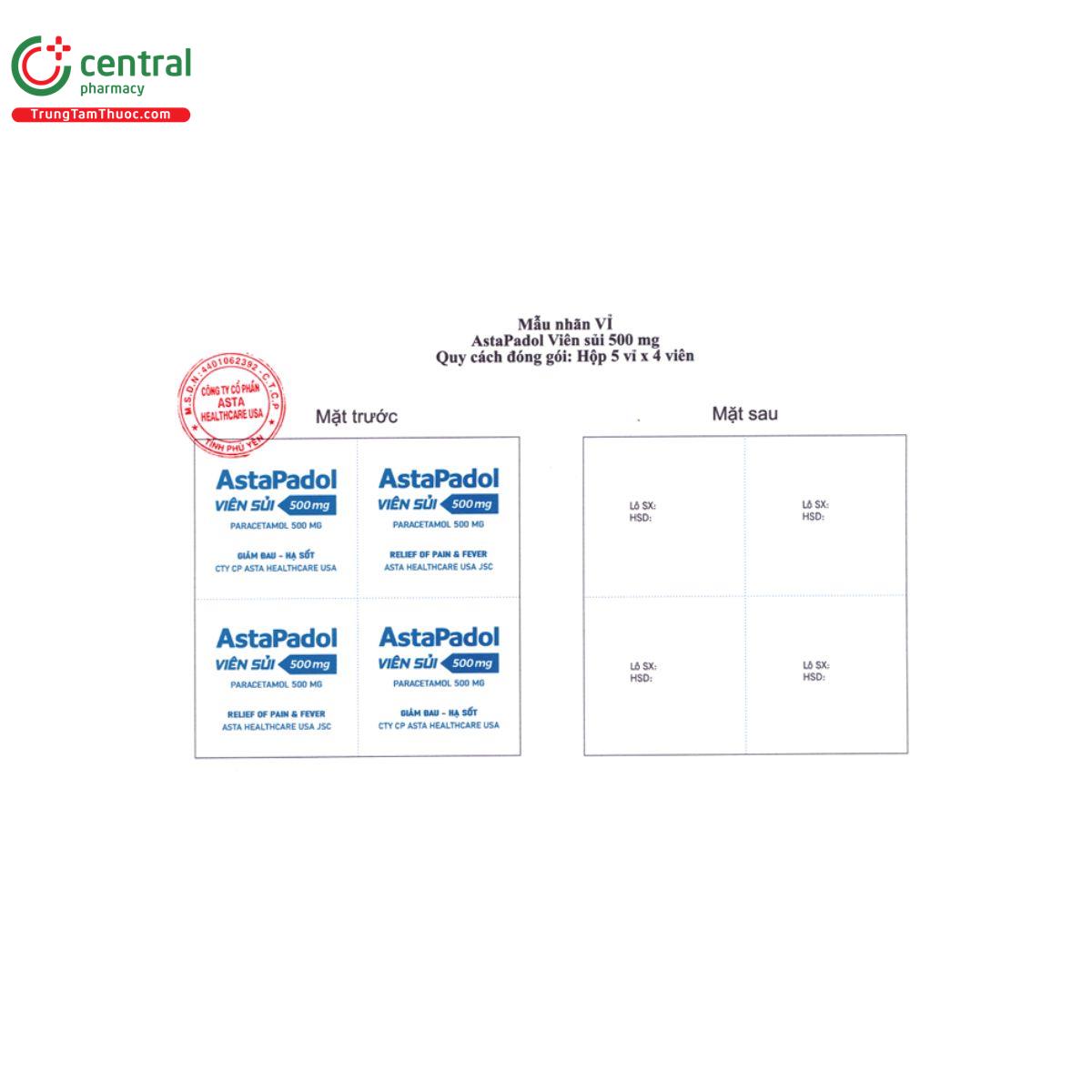 astapadol vien sui 500mg 5 N5204 astapadol vien sui 500mg 5 N5204