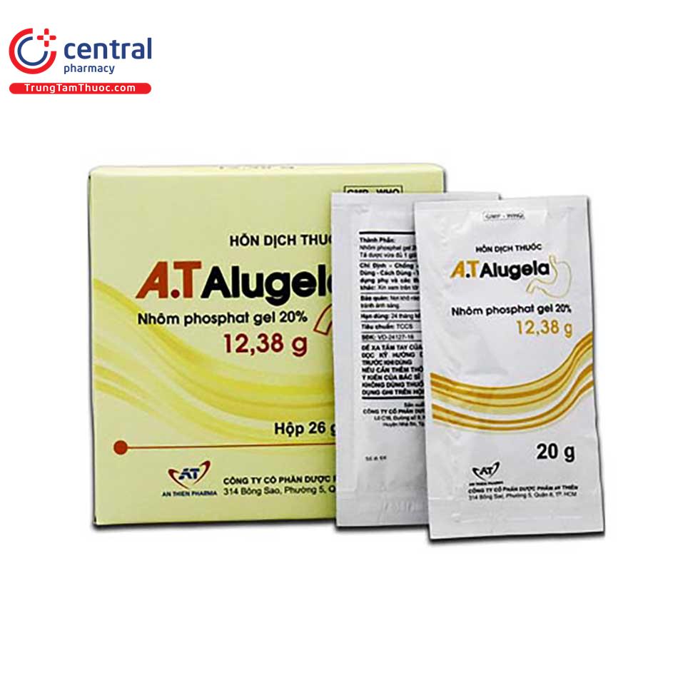 Thuốc A.T Alugela - Chứa nhôm phosphate 20% điều trị loét dạ dày