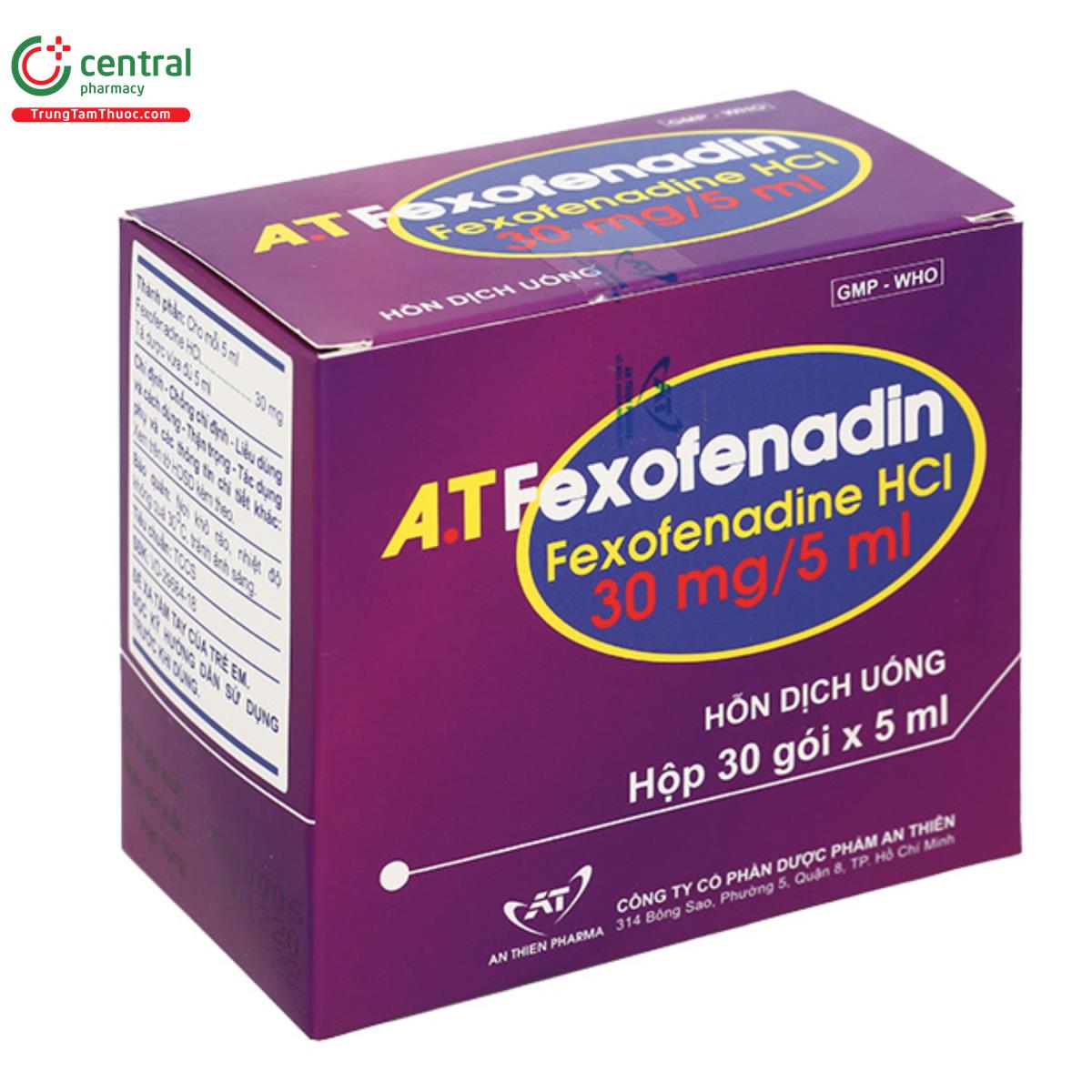 at fexofenadin 30mg5ml 2 N5324