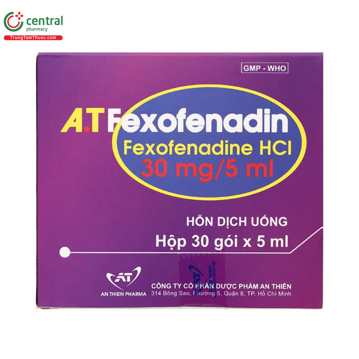 at fexofenadin 30mg5ml 3 B0522