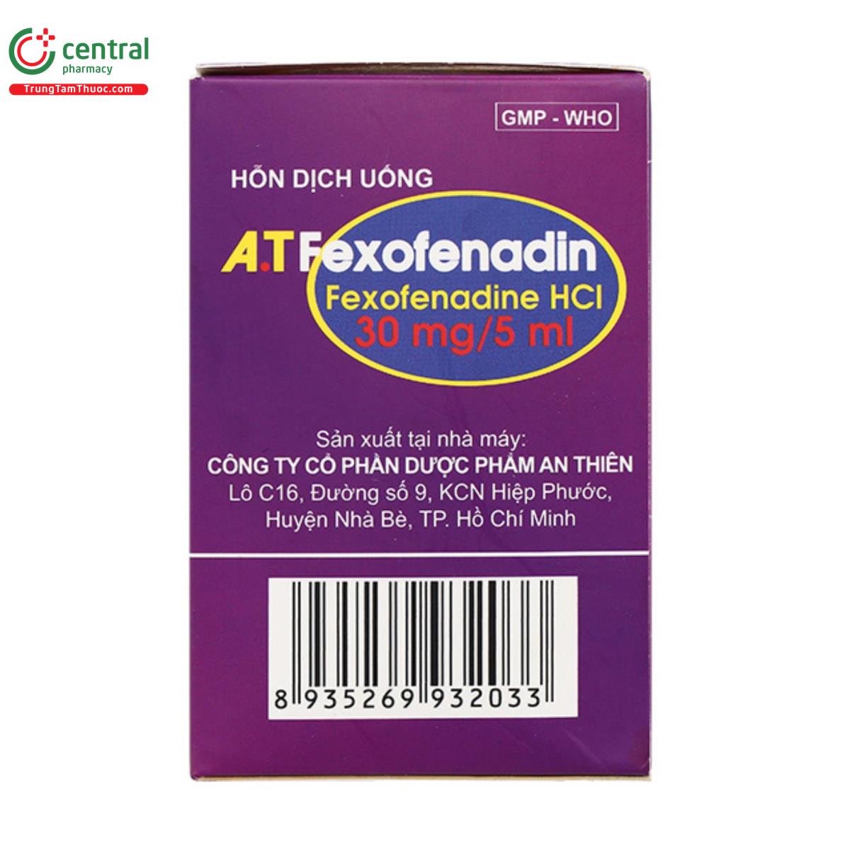 at fexofenadin 30mg5ml 4 C0115