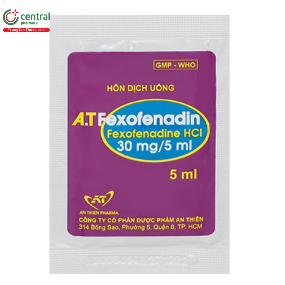 at fexofenadin 30mg5ml 6 M5816