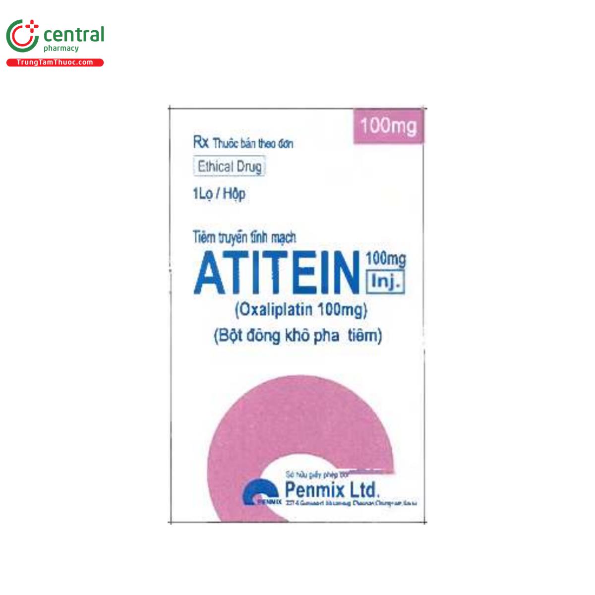 Atithios Inj Thuốc Atitein Inj 100mg - Điều trị bệnh ung thư đại tràng di căn