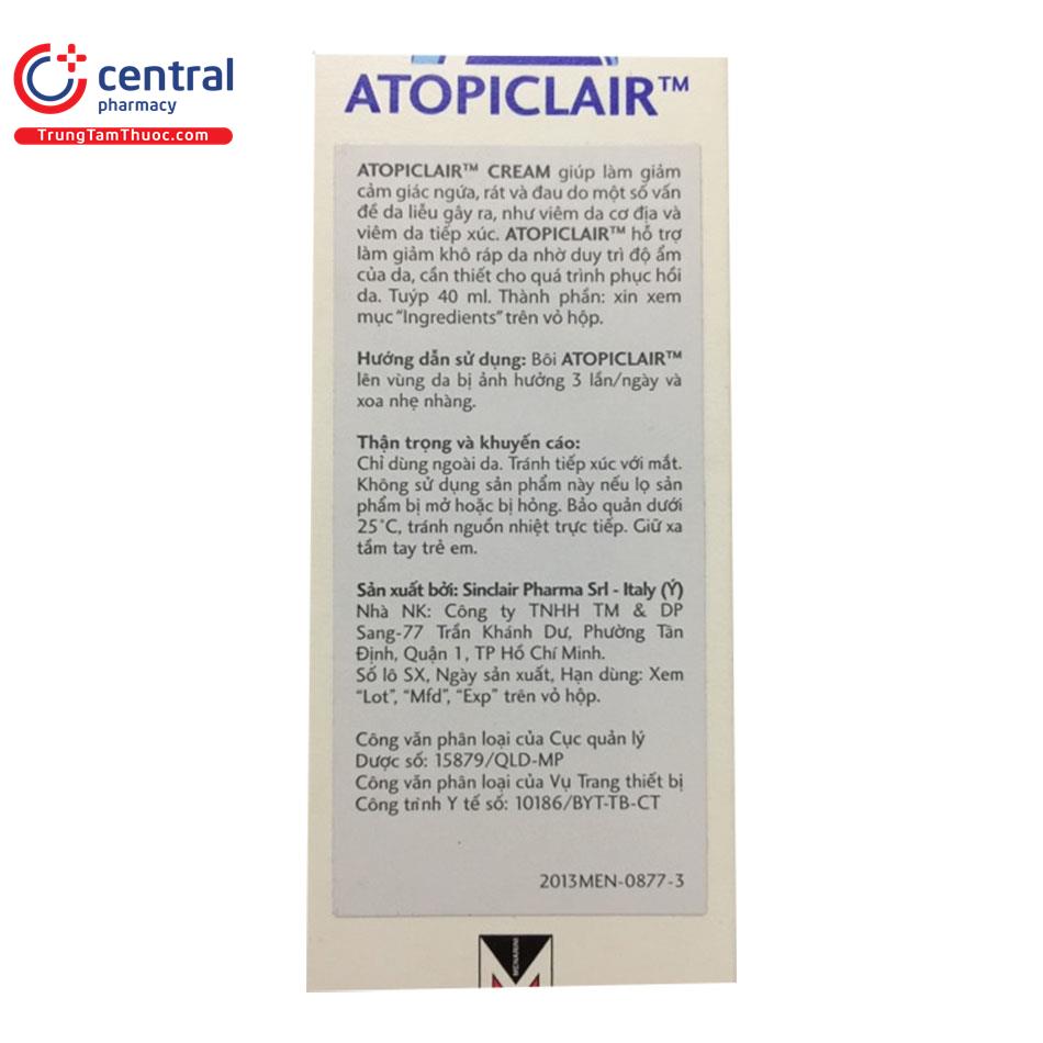 atopiclair cream 40ml 9 V8076