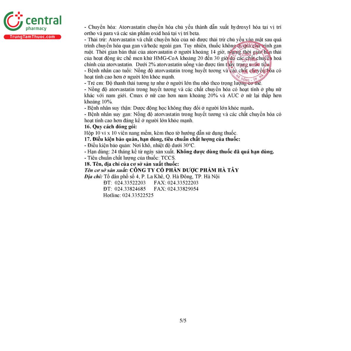 atorvastatin tp 10mg 8 T8520