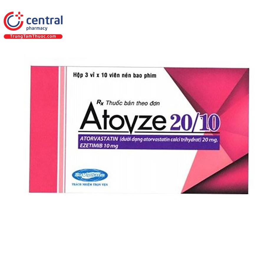 THUỐC ATOVZE 20 10 VỚI THÔNG TIN GIÁ BÁN VÀ HƯỚNG DẪN SỬ DỤNG