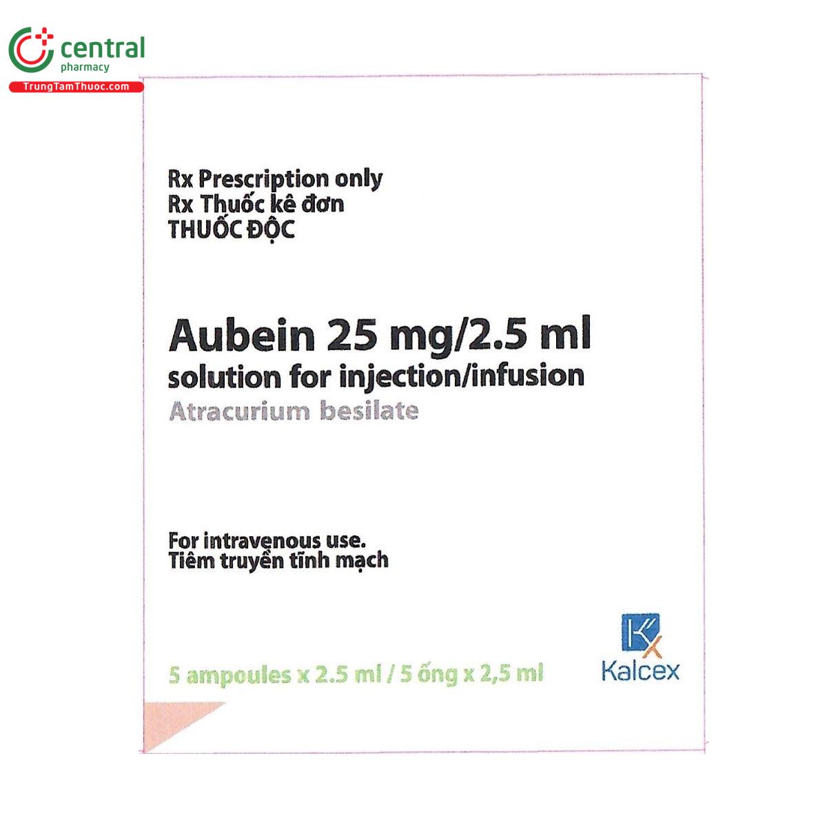 aubein 25mg 2 5ml solution for injection infusion 1 P6356 aubein 25mg 2 5ml solution for injection infusion 1 P6356