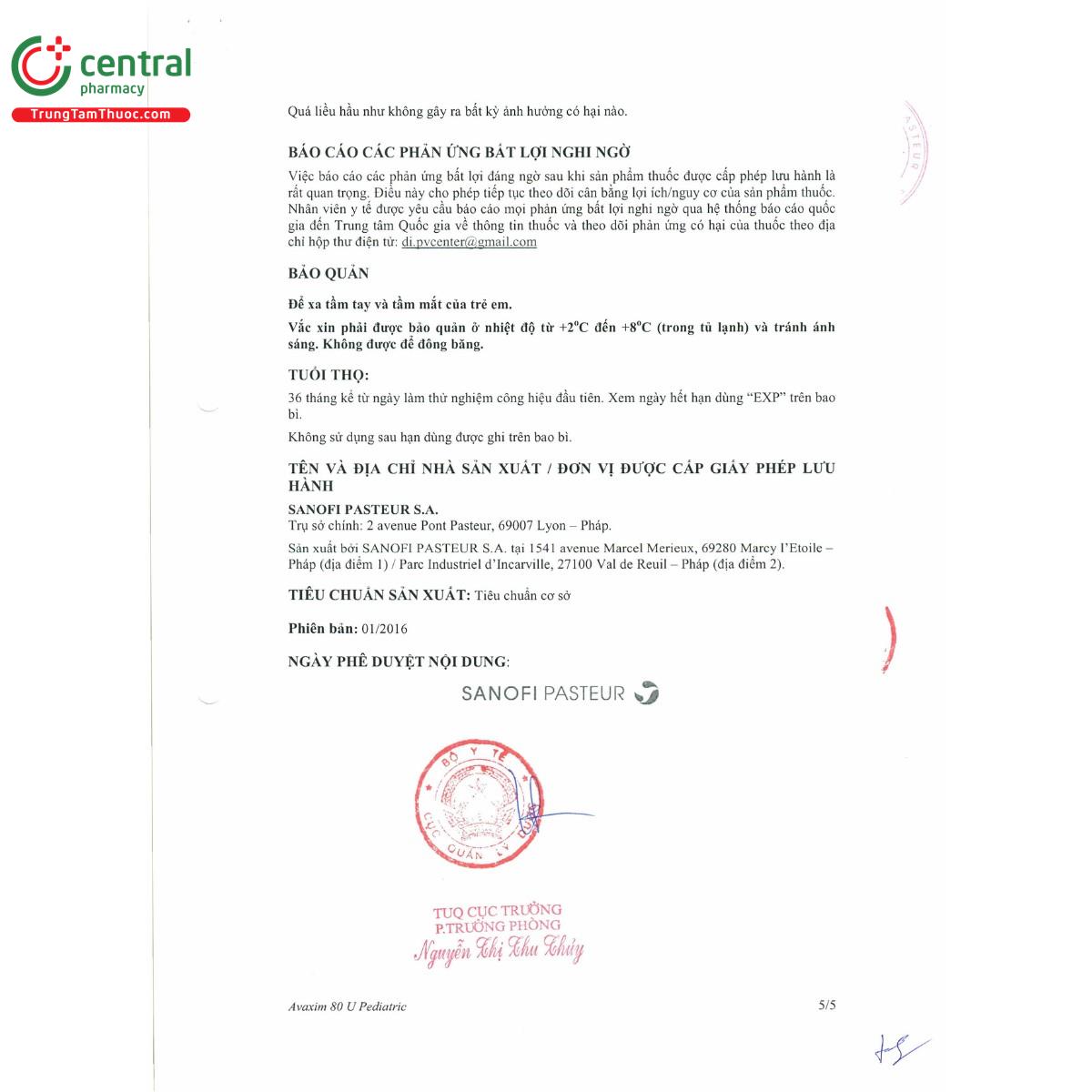 avaxim 80u pediatric 13 D1412