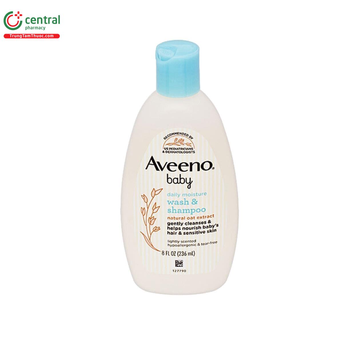 aveeno baby daily moisture wash shampoo 236ml 3 V8611