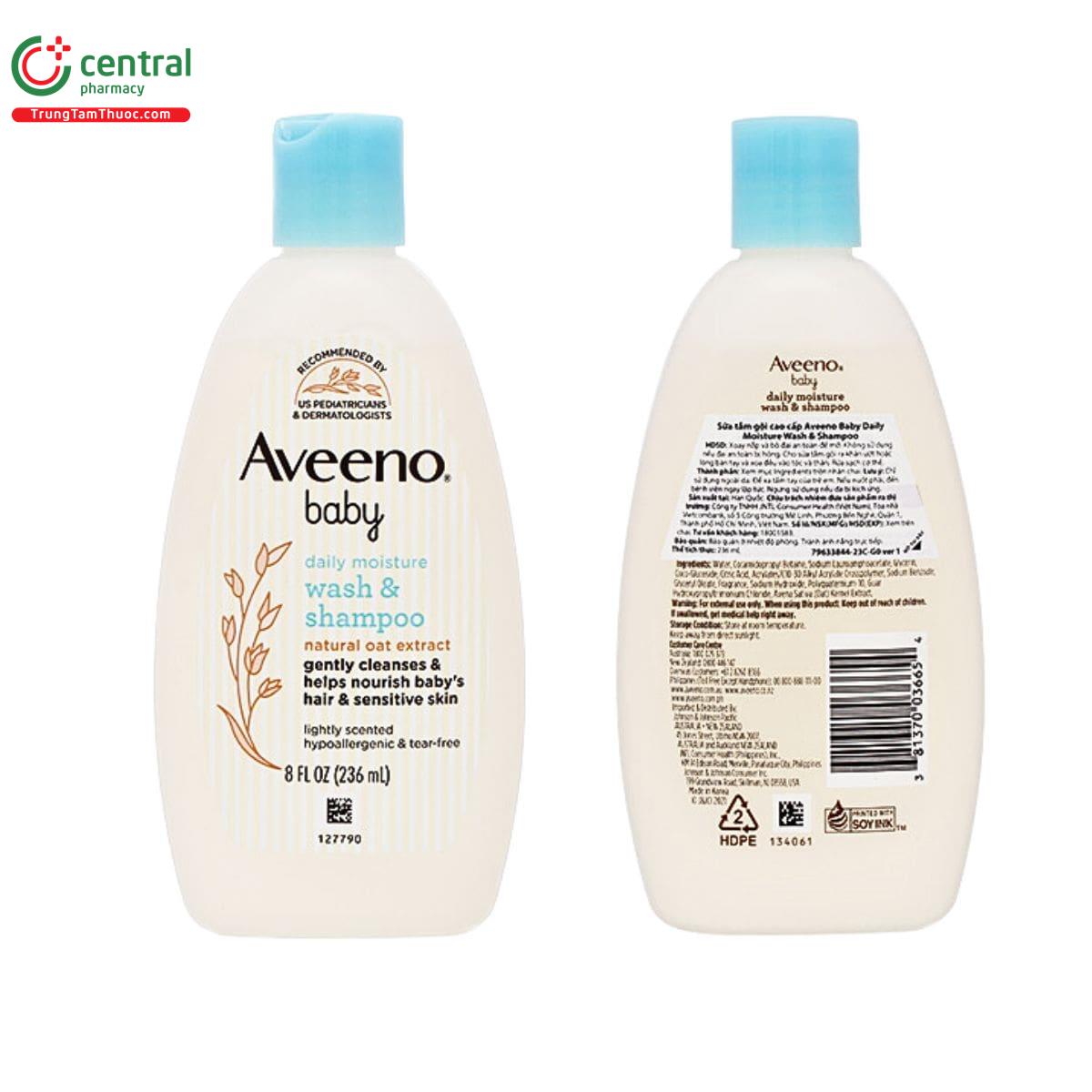 aveeno baby daily moisture wash shampoo 236ml 5 P6555