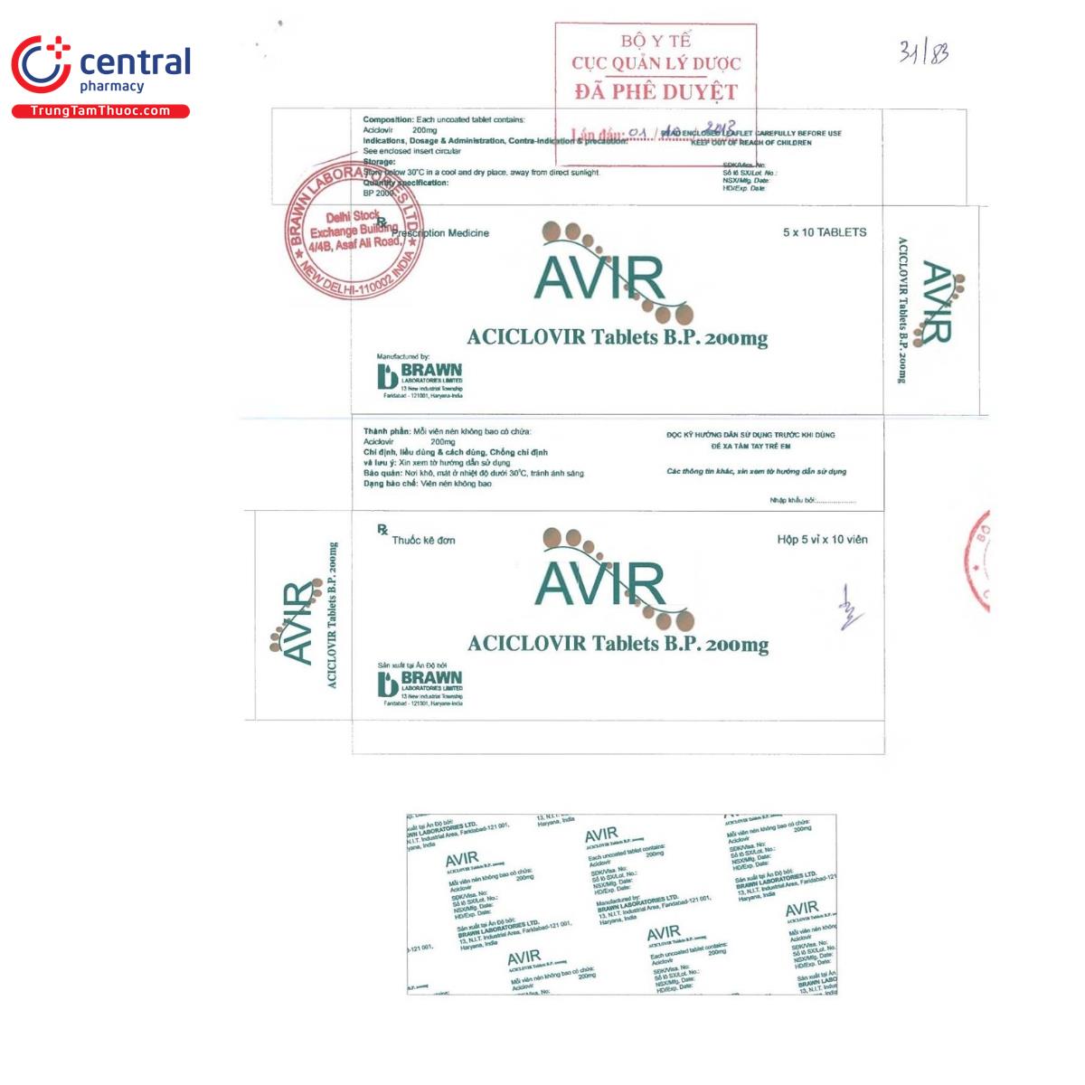 avir 200mg brawn 4 H3473