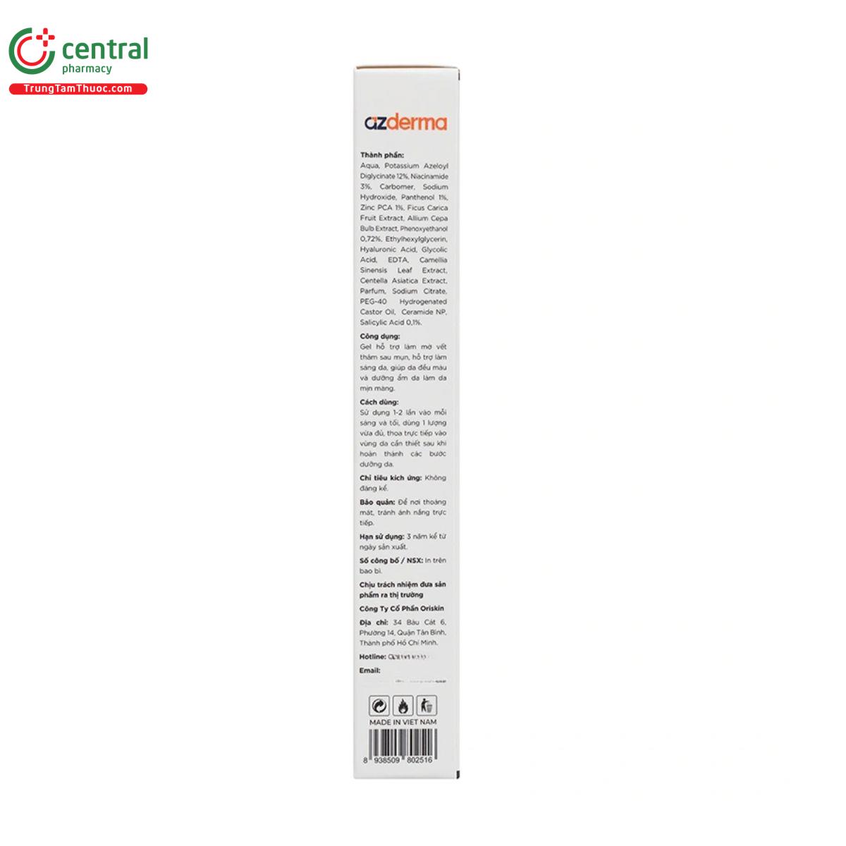 azera lighten gel azderma 5 L4050 azera lighten gel azderma 5 L4050