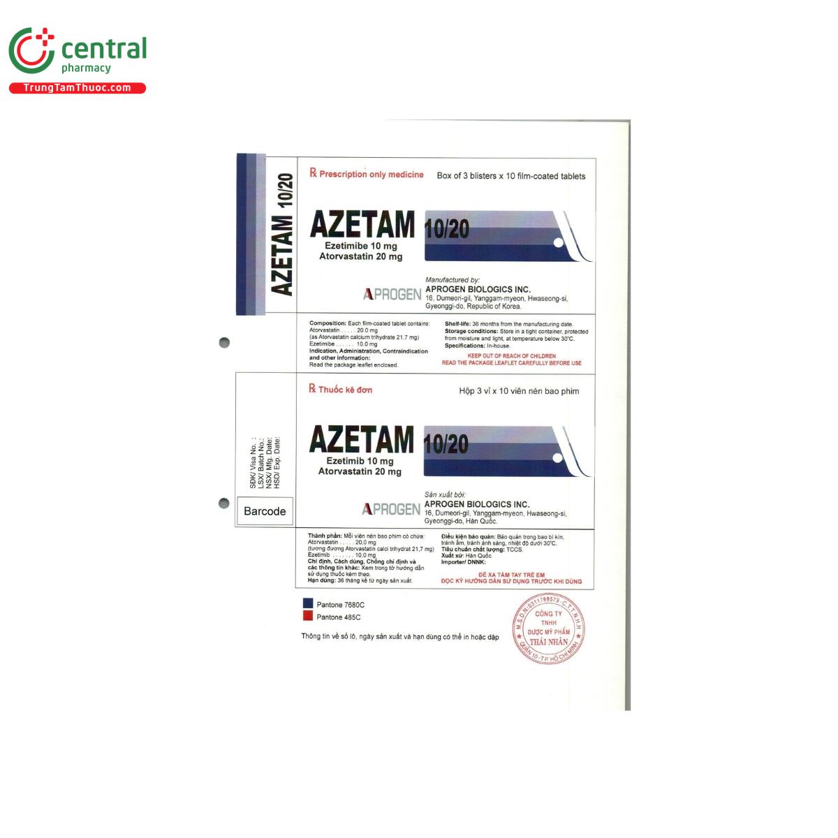 azetam 10 20mg 2 T8700