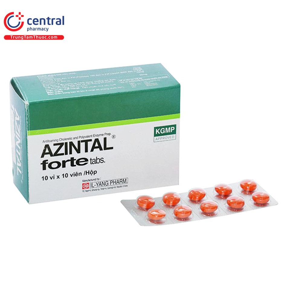 Thuốc Azintal Forte (Hộp 10 vỉ x 10 viên): tác dụng, liều dùng