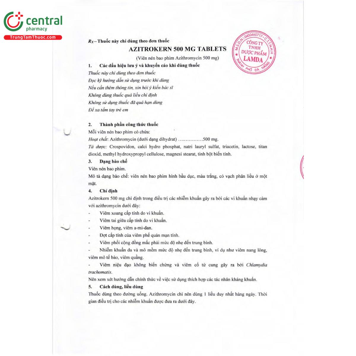 azitrokern 500 4 E1108