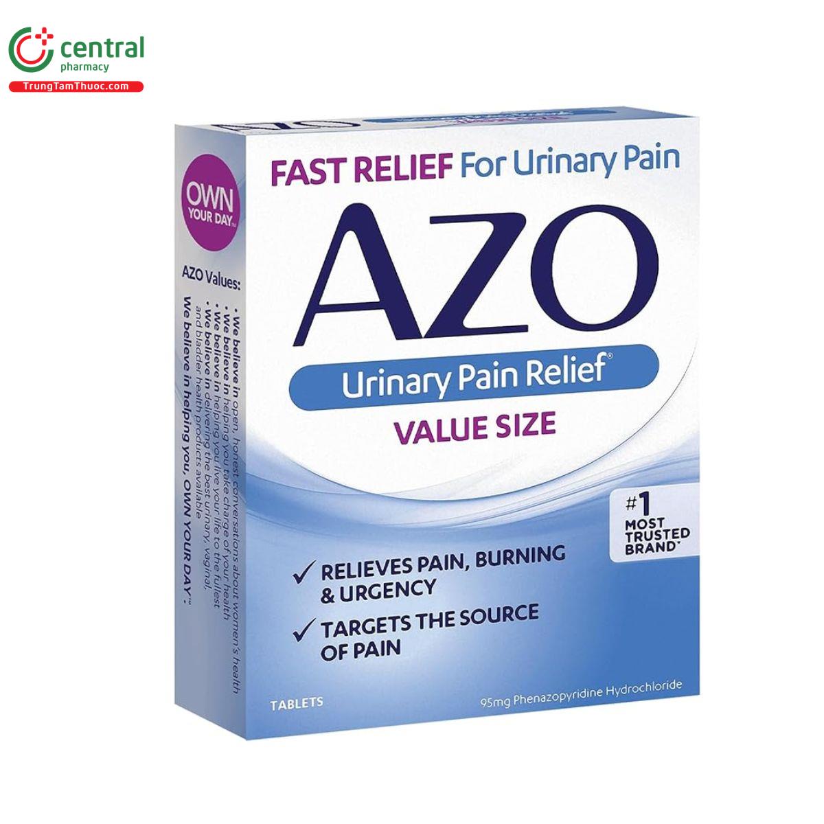 azo urinary pain relief value size 2 E1353