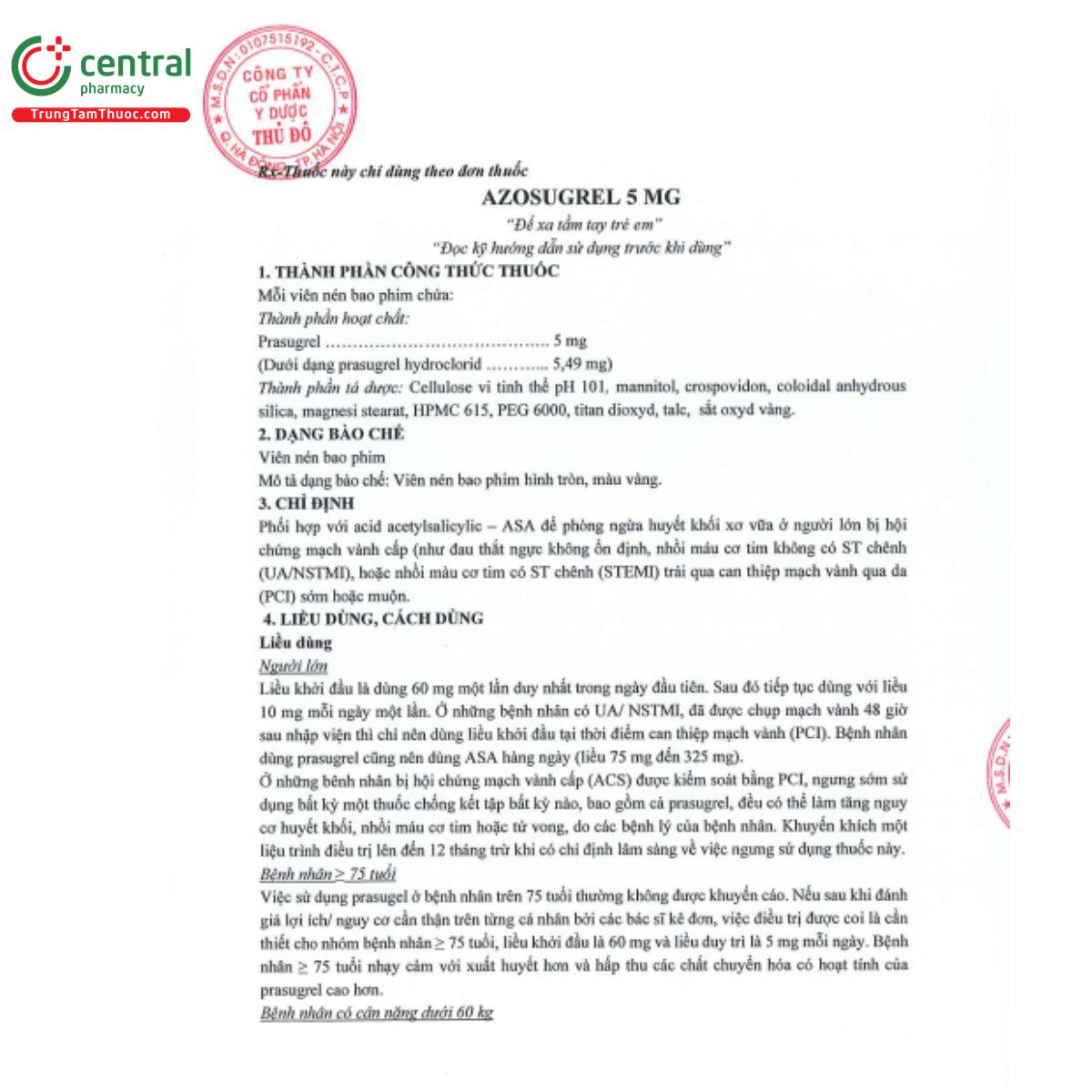 azosugrel 5mg 4 A0311