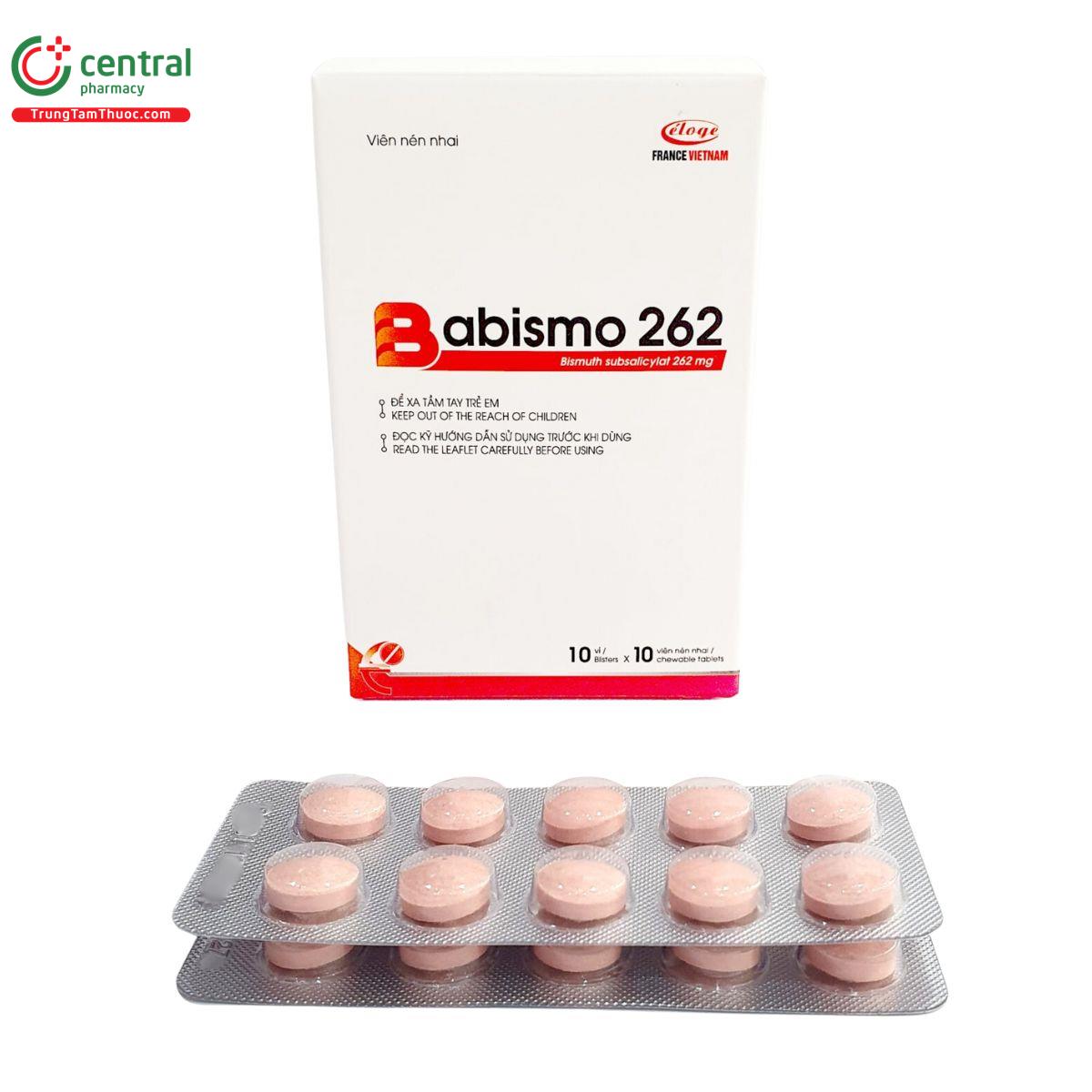 Thuốc Babismo 262mg giảm các triệu chứng rối loạn tiêu hoá, tiêu chảy