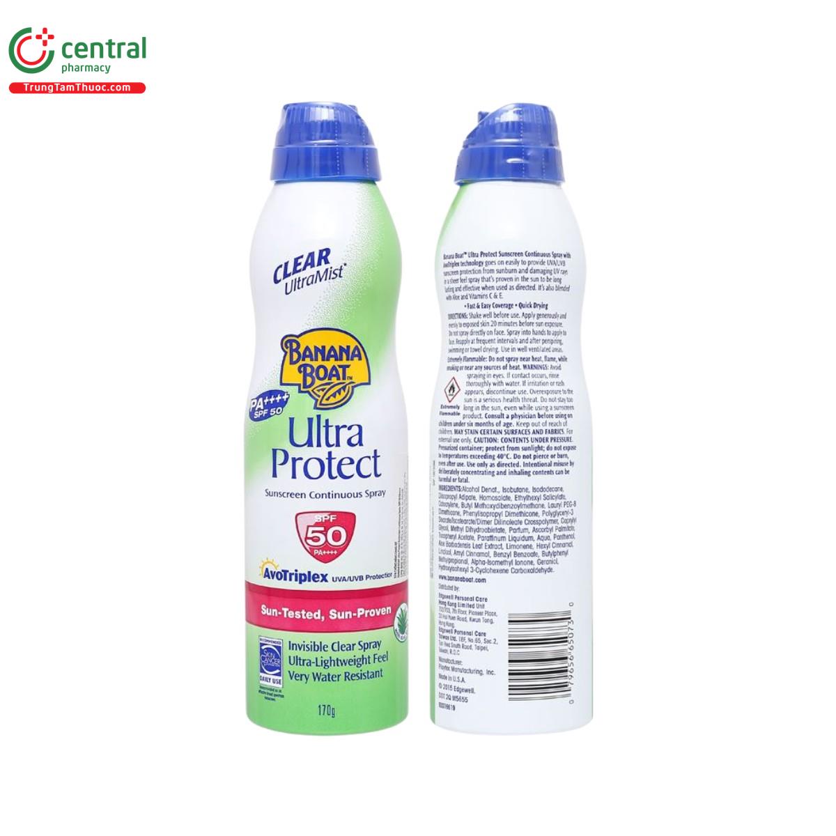 banana boat ultra protect sunscreen contiuous spray spf 50 pa 2 P6436