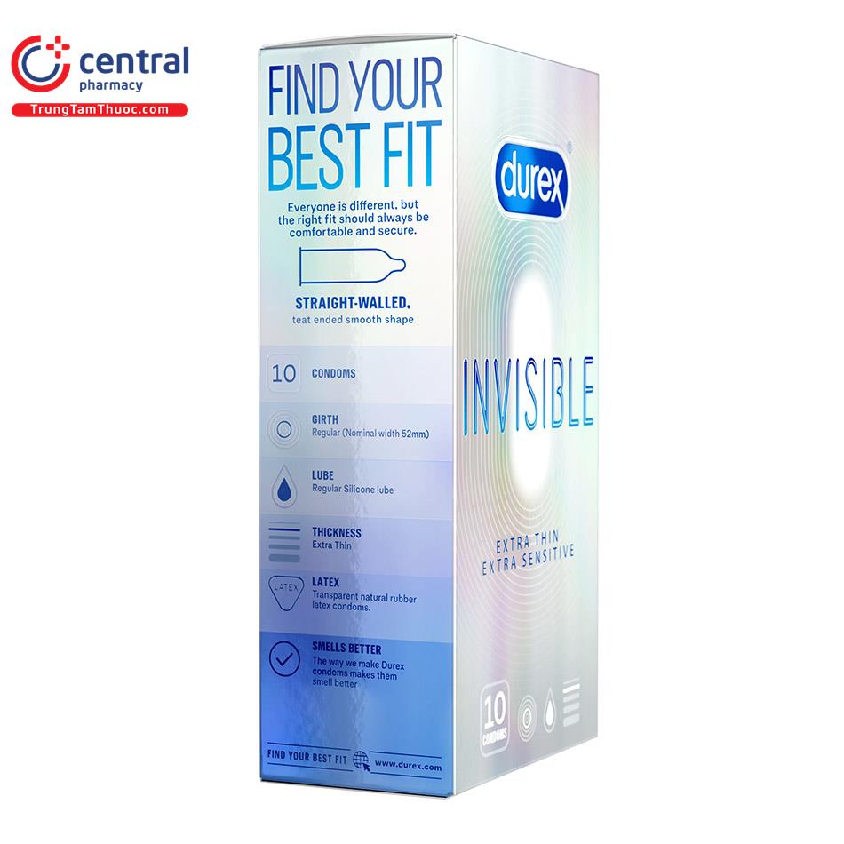 bao cao su durex invisible extra thin extra sensitive 4 C0248