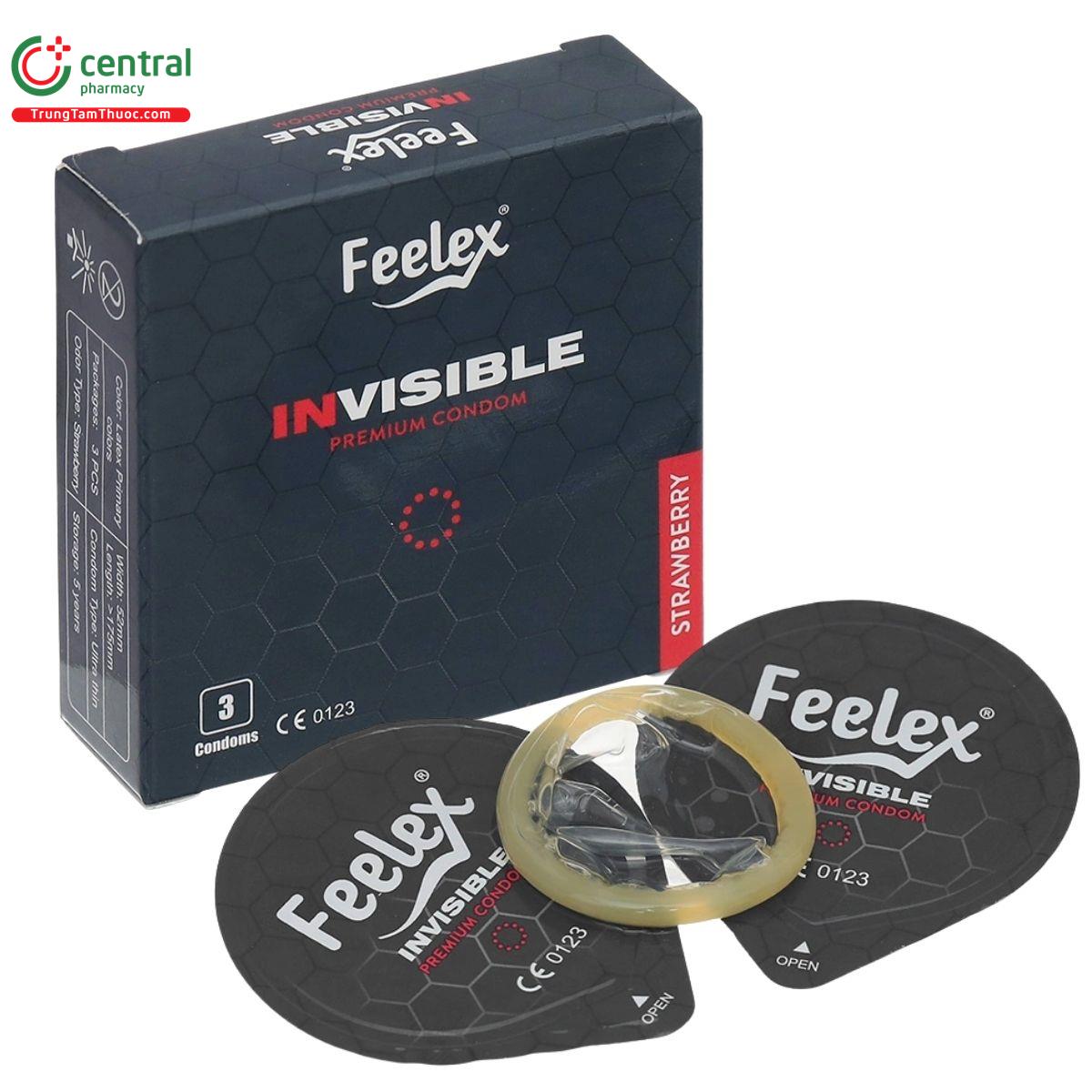 bao cao su feelex invisible huong dau 1 V8868