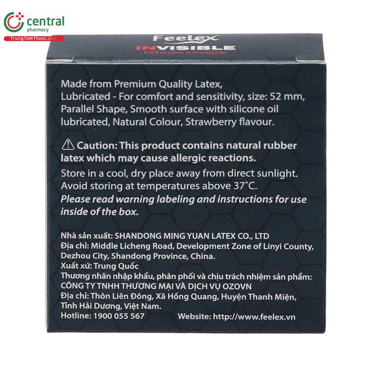 bao cao su feelex invisible huong dau 5 Q6112