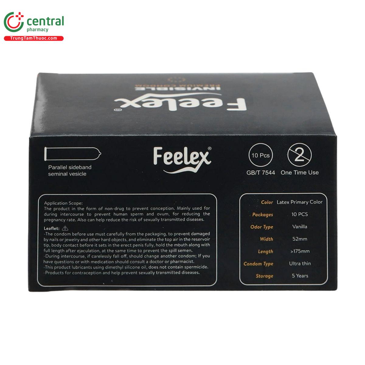 bao cao su feelex invisible huong vanilla 4 B0612