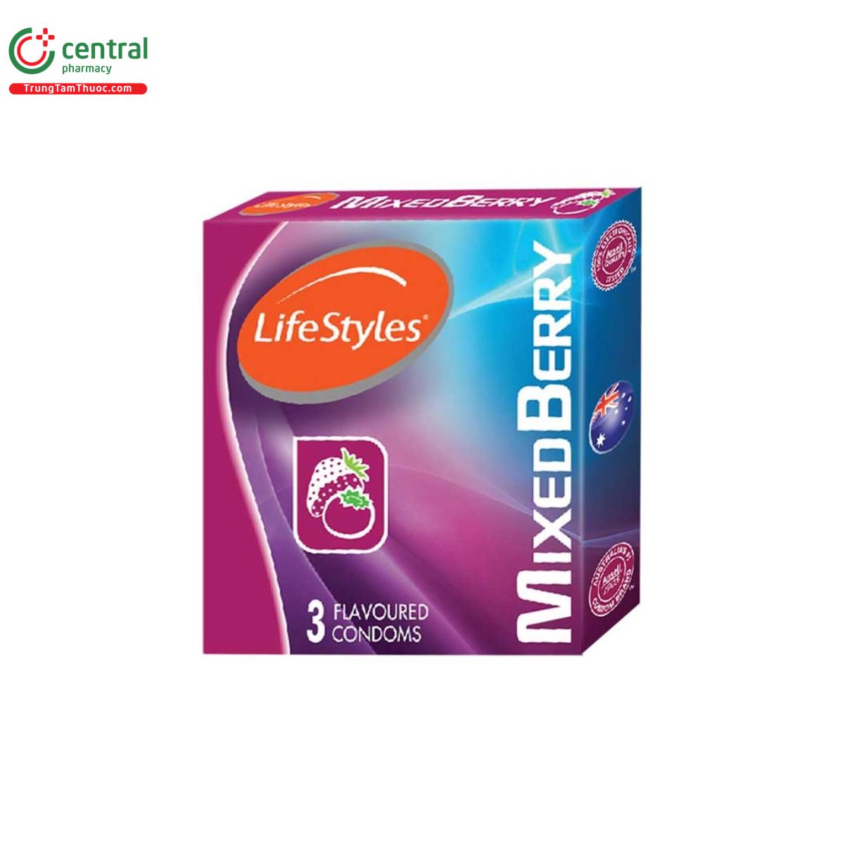 bao cao su lifestyles mixed berry 1 I3813