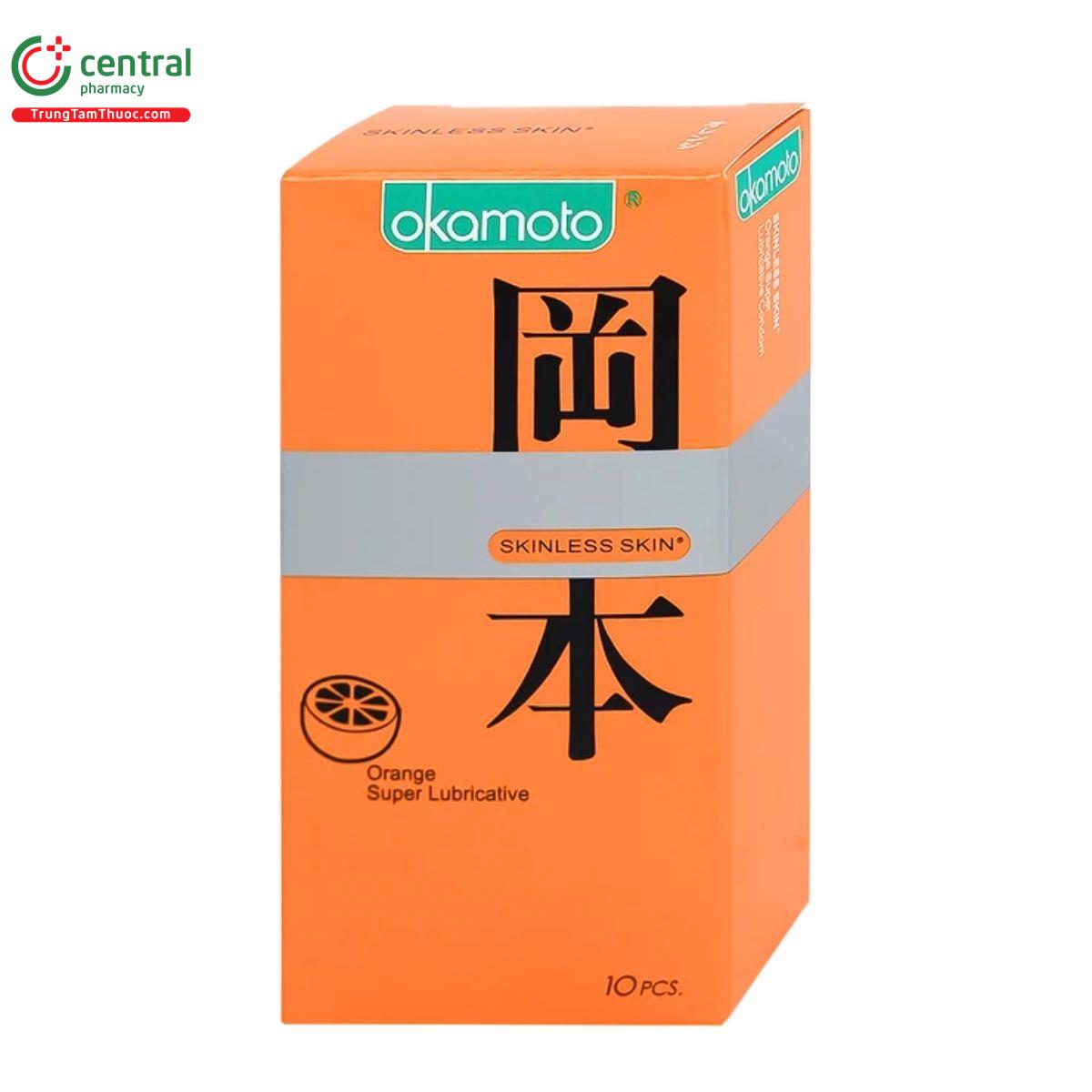 bao cao su okamoto skinless skin orange 2 G2247