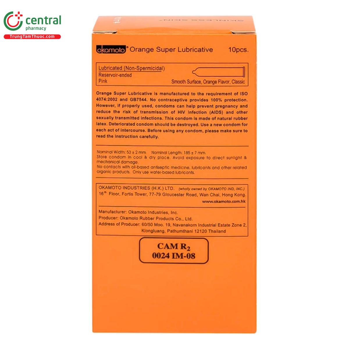 bao cao su okamoto skinless skin orange 4 G2150