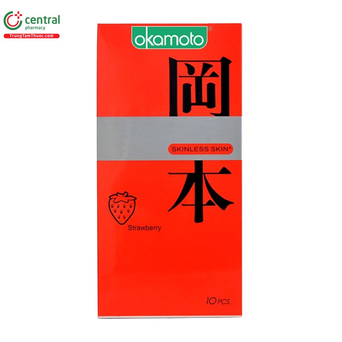 bao cao su okamoto skinless skin strawberry 2 I3347