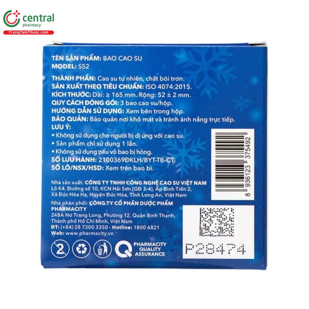 bao cao su pharmacity dot cool 5 S7275 bao cao su pharmacity dot cool 5 S7275