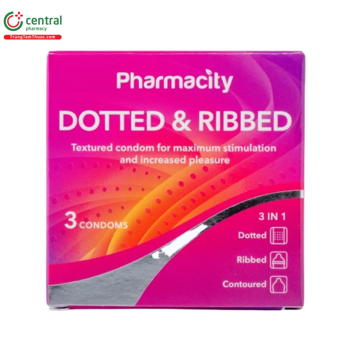 bao cao su pharmacity dotted ribbed 2 S7043