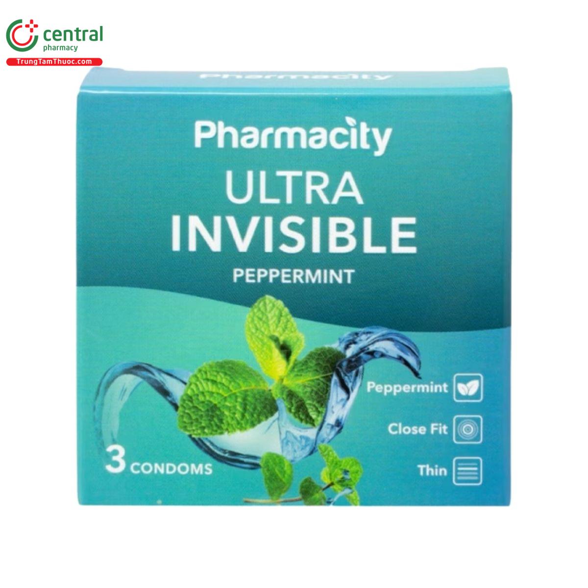 bao cao su pharmacity ultra invisible peppermint 2 R7644