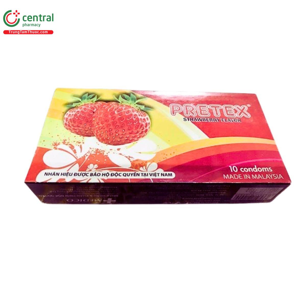 bao cao su pretex strawberry flavor 2 D1708