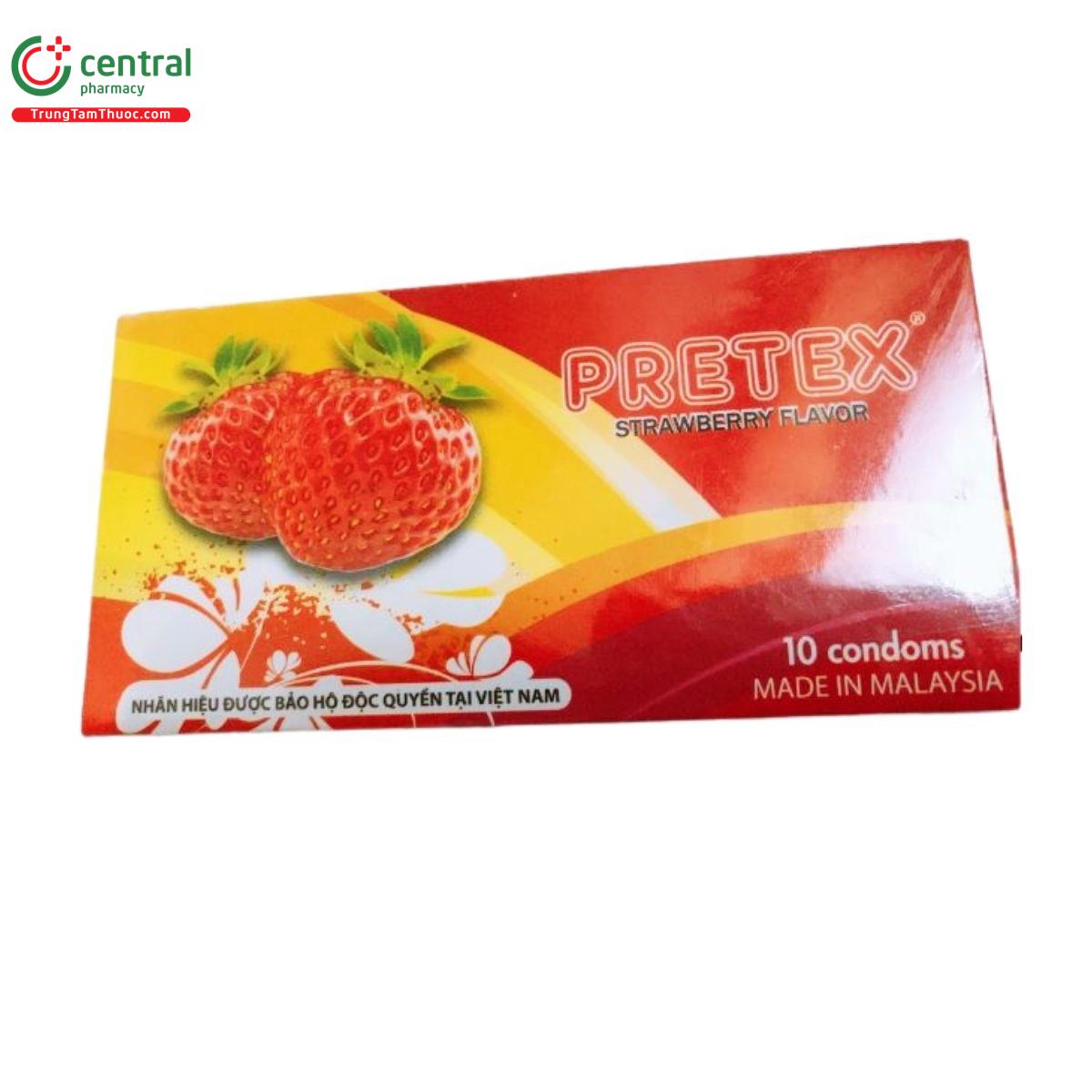 bao cao su pretex strawberry flavor 4 M5435