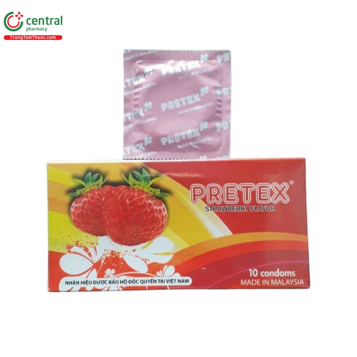 bao cao su pretex strawberry flavor 7 K4358