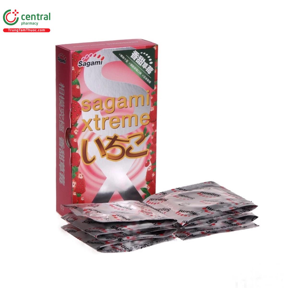 bao cao su sagami xtreme strawberry 2 D1645