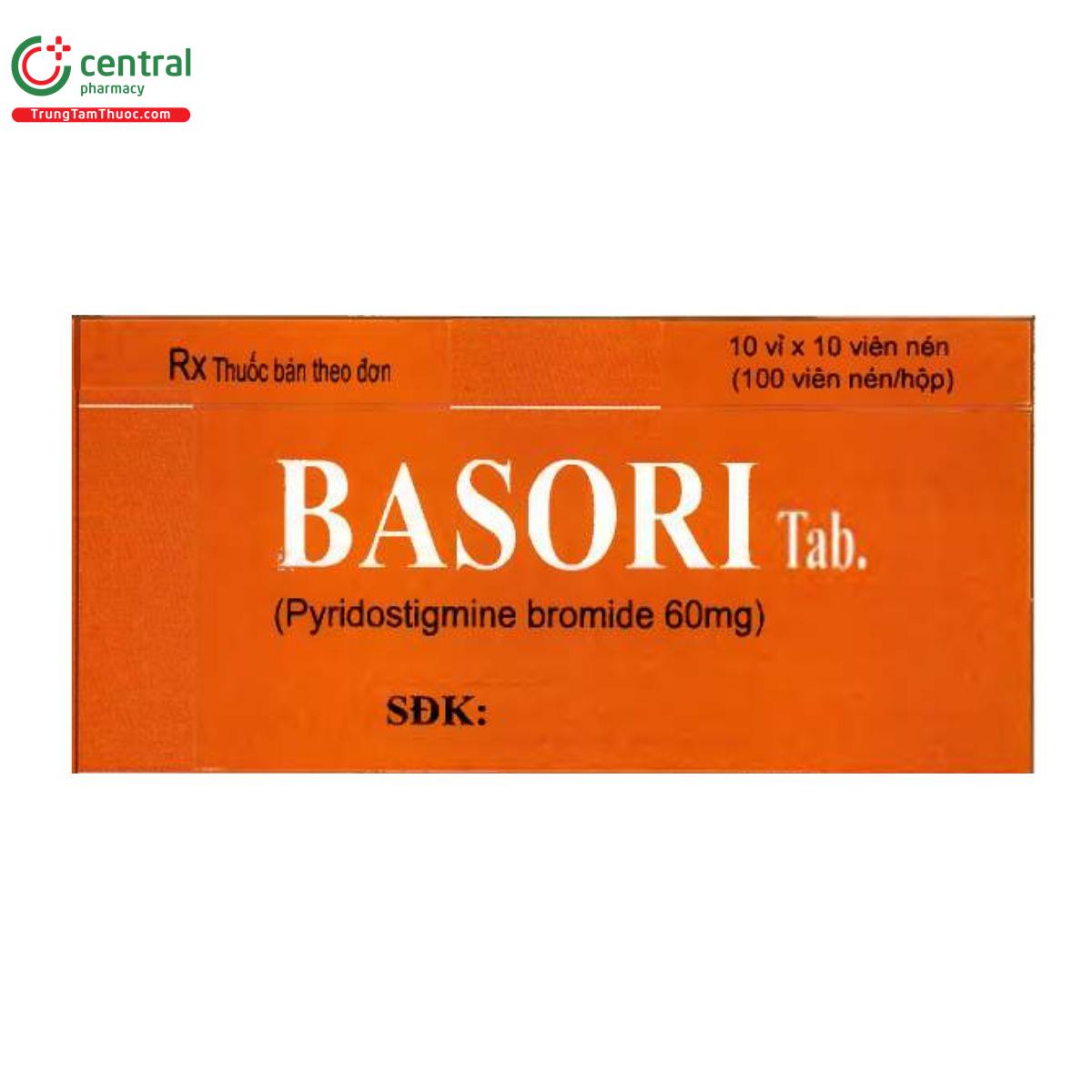 Thuốc Basori Tab. 60mg - điều trị bệnh nhược cơ, cách dùng, liều dùng