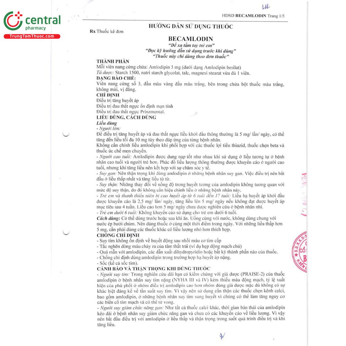 becamlodin 5mg 7 K4071