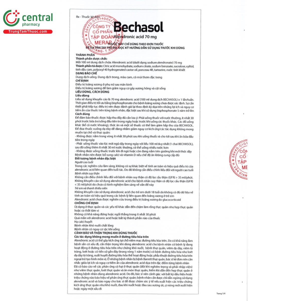 bechasol 70mg 5 J4176