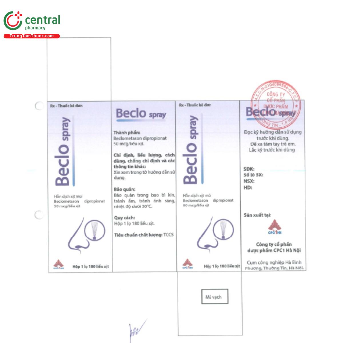 beclo spray 50mcg 3 R7511