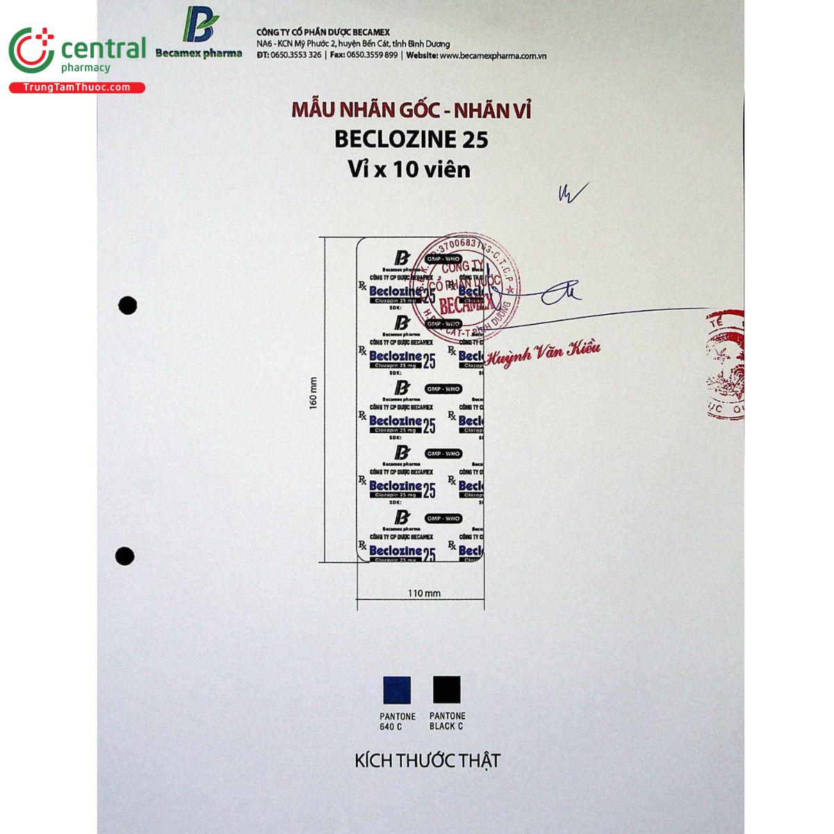 beclozine 25 7 C1577 beclozine 25 7 C1577