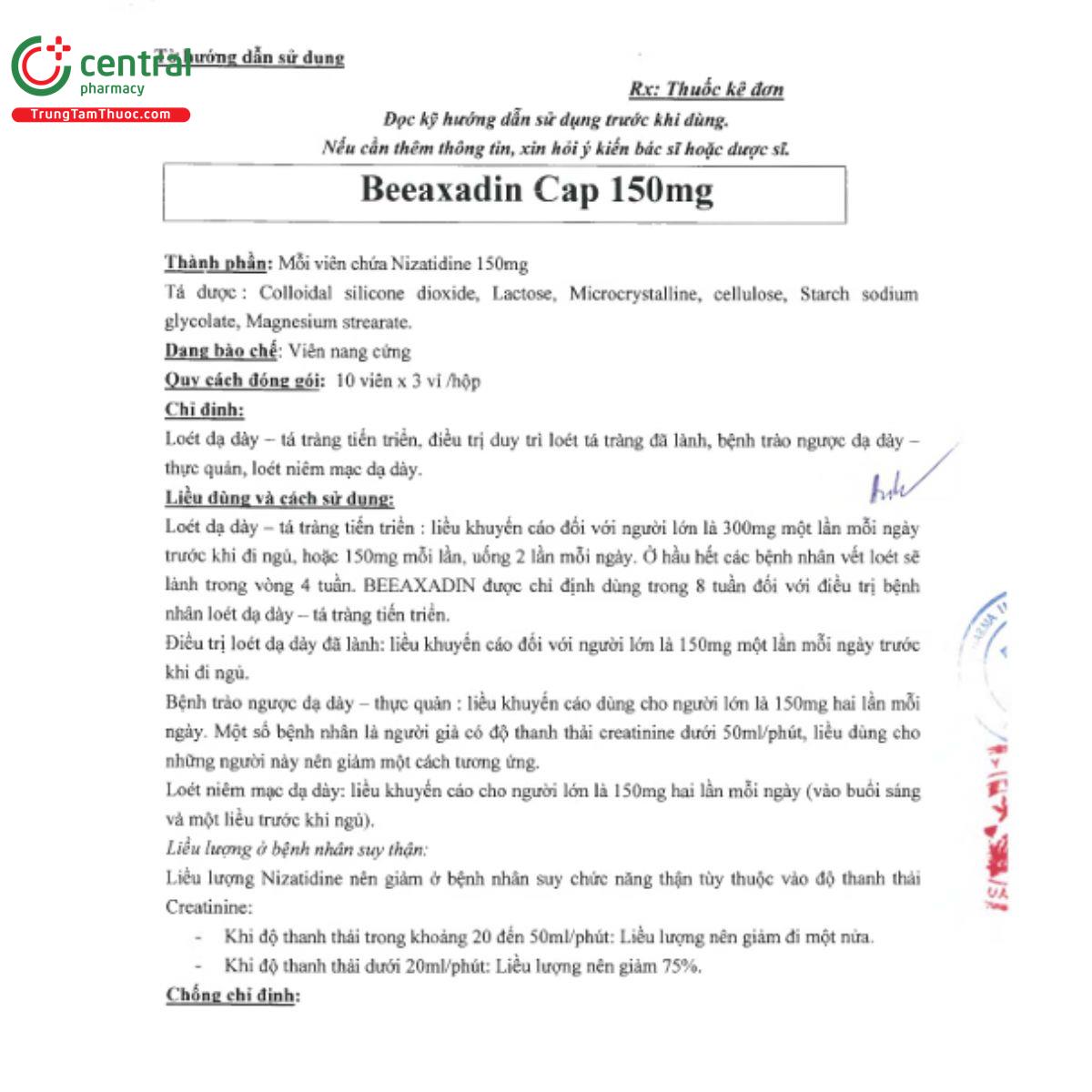 beeaxadin cap 150mg 4 E1151 beeaxadin cap 150mg 4 E1151